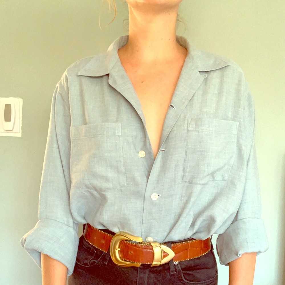 Vintage, chambray shirt sz. Large